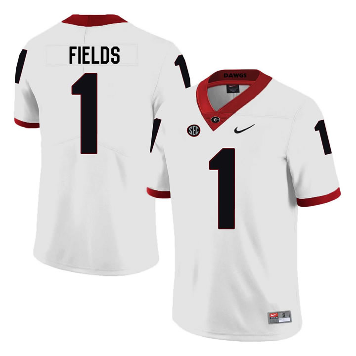 Georgia Bulldogs 1 Justin Fields White Nike College Football Jersey Dzhi,We sell and wholesale Georgia Bulldogs 1 Justin Fields White Nike College Football Jersey Dzhi on line form chian!